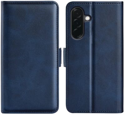 MobyDefend Hoesje - Geschikt voor Samsung Galaxy A37 - Luxe Wallet Book Case (Sluiting Zijkant) - Blauw