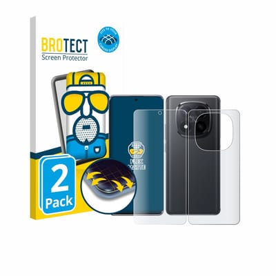 BROTECT - Screenprotector voor Xiaomi Redmi Note 14 Pro Plus 5G (Voor+Achter) - Folie Beschermfolie matte volledig dekking 2 Stuks