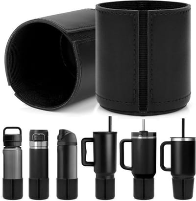 - Waterfles boot - Veganistisch leer - Universele bumper beschermer - Set van 2 - Geschikt voor Yonder 25 oz, Flip Go 24 oz, SIM 40 oz, diverse flessen met 7,5 cm - 3,15" bodem.