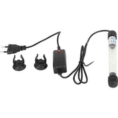 Aquarium Submersible Lumière Nettoyante Stérilisateur UV Lampe Nettoyante Algues Vertes pour Aquariums Bassin Prise US black