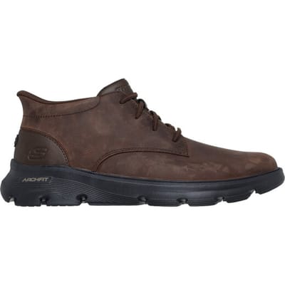 Skechers Arch Fit Garza Ridley Leren Heren Enkellaarzen In Cacaokleur