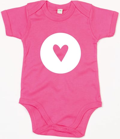 Rompertje Heart 1-Fuchsia-12-18 Maanden