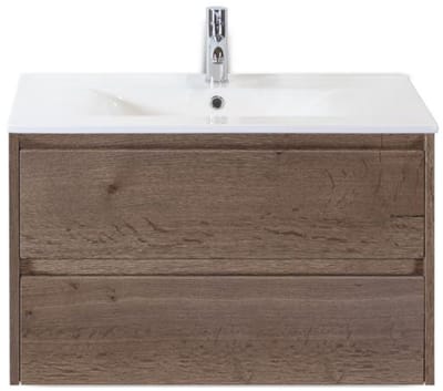 Dante Badmeubelset 80 cm - Tabacco - Keramische Wastafel Wit Enjoy