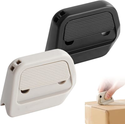 Mini Paper Cutter Set van 2 Stuks, Automatische Terugtrekbare Snijder, Keramische Snijder met Sleutelring en Tot 10x Scherpte voor Precisiewerk