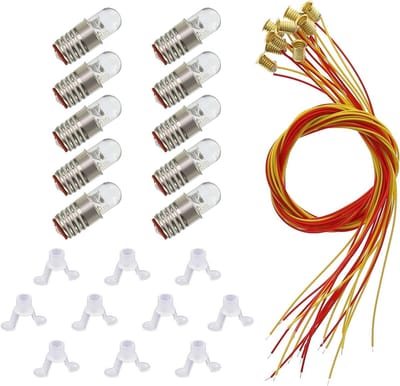 LED Lampjes - Mini Gloeilampjes - Modelbouw Verlichting - Laag Energieverbruik - 10 stuks - Warm Wit