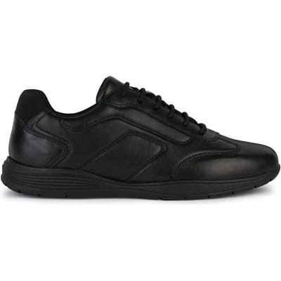 Geox - U45BXD - Vrije tijdsschoenenHeren veterschoenHeren sneakersCasual - Kleur: Zwart - Maat: 41