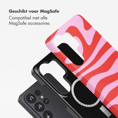 Selencia Hoesje - Geschikt voor Samsung Galaxy S26 Ultra - Backcover met Magnetische Ring - Dream Swirl Pink