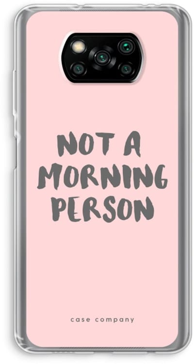 Case Company® - Hoesje geschikt voor Poco X3 Pro hoesje - Morning person - Soft Cover Telefoonhoesje - Bescherming aan alle Kanten en Schermrand