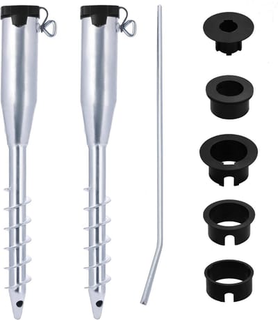 Grondschroef Ankers - Schroefpalen Tuin - Stevige Fundering - Geen Graafwerk Nodig - 68.58 x 8.89 cm - Zilver