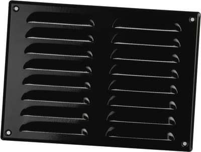 Ventilatierooster met Insectenhor - Metalen Ventilatieroosters voor Toevoer en Afvoer - Staal, Zwart