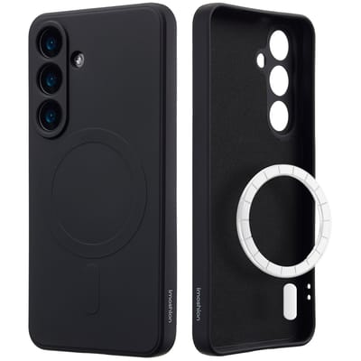 imoshion Hoesje - Geschikt voor Samsung Galaxy S25 - Color Backcover met Magnetische Ring - Zwart