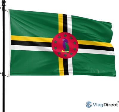 VlagDirect - Dominicaanse vlag - Dominica vlag - 90 x 150 cm.