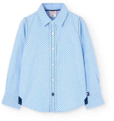 Boboli Polka Dot Overhemd Met Lange Mouwen Blauw 14 Years Jongens