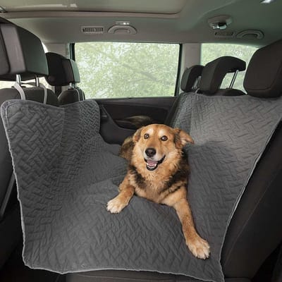 Belmarti® Honden Autodeken 130x150 cm - Grijs - Waterproof beschermhoes - past in vrijwel elke auto - Eenvoudig te bevestigen - Premium kwaliteit hondendeken