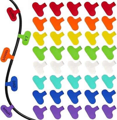 Solidchoice - Set van 40 Kabelbeschrijvingen en Kabelstickers voor Orde