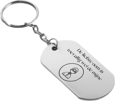 Akyol - De liefste oom is toevallig wel de mijne - Familie cadeau - Bedankje - Bedank cadeau - Familie kado - Gegrafeerd - Gegraveerde sleutelhanger