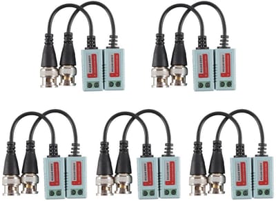 Video Signaal Zenders - BNC Connectoren - Camera Beveiliging - UTP Kabel Compatibel - 5 Paren - Lichtgroen