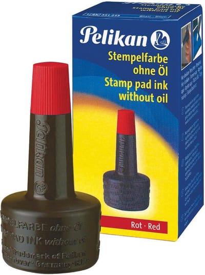 Pelikan - Stempelinkt flacon 28ml rood | 10 stuks
