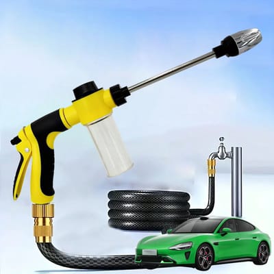 Hogedrukautowasser – Krachtige slangreiniger (37 x 1,4 cm); Wasgereedschap voor auto's, vrachtwagens en motorfietsen; Ideaal voor autowasserettes, motorfietsen, campers en apparatuur