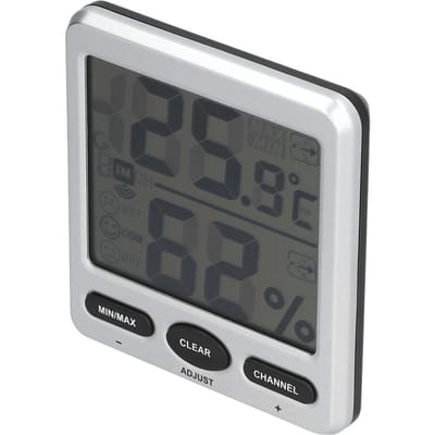 Thermomètre Hygromètre Sans Fil Moniteur Numérique de Température et d'Humidité pour Intérieur Extérieur Bébé gray