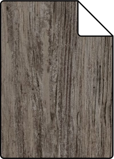 Proefstaal Origin Wallcoverings behang houtlook donker taupe - 26,5 x 21 cm - 347418-S