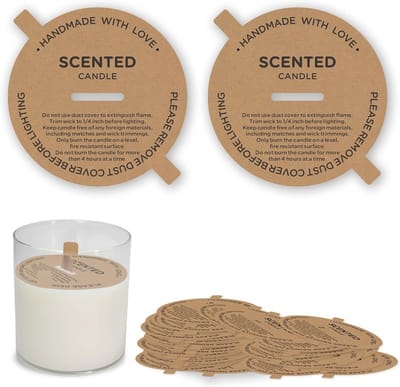 160 Stuks Kaars Stofhoezen voor Ambachtelijke Geurkaarsen - Kraftpapier Decoratie Deksels met Pull Tab