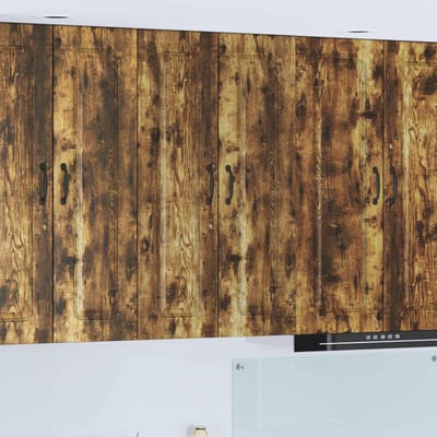 vidaXL - Vaatwasserpaneel - Kalmar - Rook - Eiken - 60 - x - 31 - x - 100 - cm