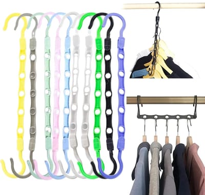 Dailygoods- Meervoudige Kleerhangers 10 Stuks - Ruimtebesparend - Organizer - Kledinghangers - PE Materiaal - Efficiënt Drogen - Kledinghanger