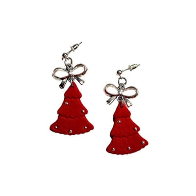 2 Love it Kerstboom - Oorbellen - Oorhangers - Polymeerklei - Lichtgewicht - 4.5 x 2.5 cm