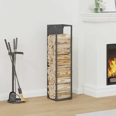 vidaXL - Brandhoutrek - 25x25x100 - cm - koudgewalst - staal - antracietkleurig