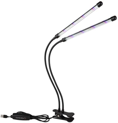 Klemspot Plantenlamp Groeilamp Tafellamp Teelt IP44 Tafellamp Dimmer Timer LED, kunststof metaal, 1x LED 540 lm Koud wit, LxBxH 45x41x47 cm