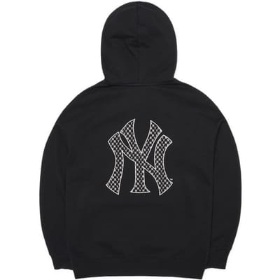 MLB New York Yankees American Vintage Sportlogo Bedrukte Hoodie Unisex hoodies Zwart 3AHDM0121-50BKS XS gray