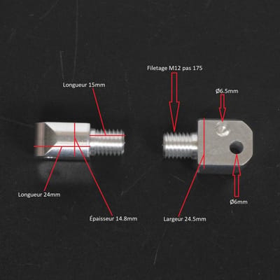 Adapter voetensteun achteraan voor Suzuki 1000 SV 2003 tot 2007 Nieuw