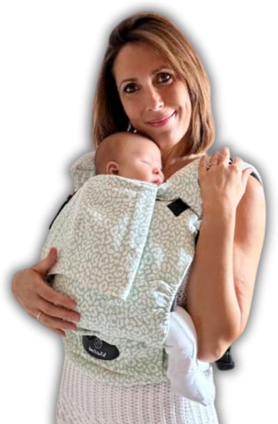 Babydrager Rug - Draagzak Baby - Dagelijks Gebruik - Verstelbaar - 35 x 40 cm - Wild Mint