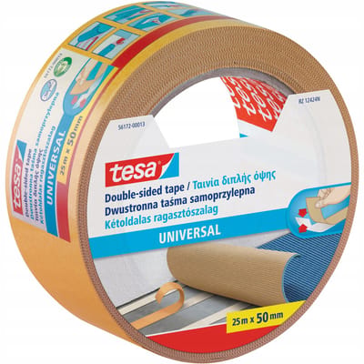 Tesa Dubbelzijdige Tapijtlijm Tape - 25m x 50mm - Sterk & Universeel