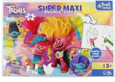 Puzzle 24 Super Maxi Wesoły dzień Trolli 41017 - Puzzel 24 Super Maxi Vrolijke dag van de Trollen 41017