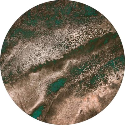 Fotobehang - Cuivre 125x125cm - Rond - Vliesbehang - Zelfklevend