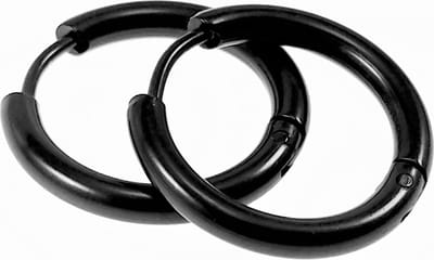 ∅19mm x 2,5mm Oorringen Unisex - Zwart PVD Coating Stalen - Ronde Oorbellen