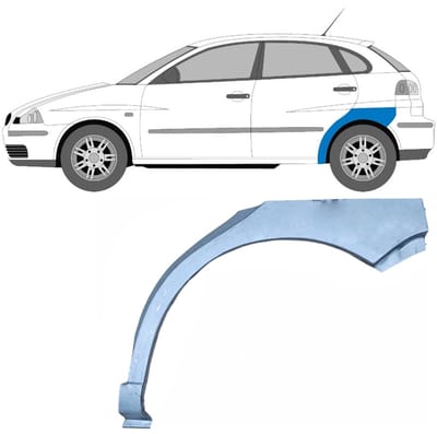 Reparatiepaneel achterspatbord voor Seat Ibiza Cordoba 2002-2008 / Links