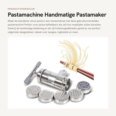 Dailygoods- Handerschokmachine Draagbaar - Roestvrij Staal - Pers met 5 Vormen - 18,5 x 14 cm - Hoogwaardige Kwaliteit - Compact Ontwerp