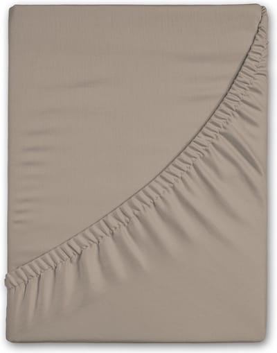 Good Morning hoeslaken effen kleur - Lits jumeaux 180x200 cm - Zand - 100% Katoen flanel