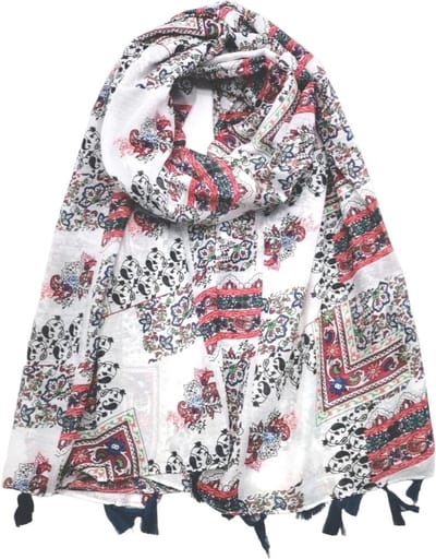 Lange dames sjaal Diny blauw