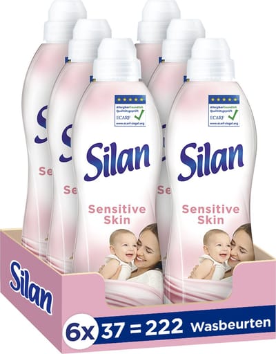 Silan Sensitive Wasverzachter - 6 x 37 wasbeurten - Voordeelverpakking