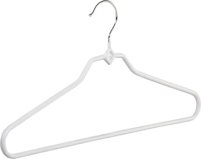 De Kledinghanger Gigant - Broekhanger - Volwassenen - 8348 - 50 Stuks - metaal - Wit - Anti-slip Coating - 40 cm - Pantalonhanger - Kledinghanger - Kleerhanger (8348_01/50)