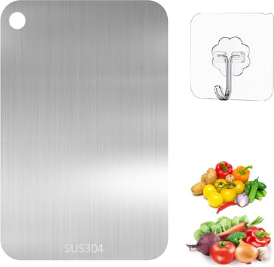 30 x 20 cm titanium snijplank, snijplank, roestvrij staal, snijplank, titanium, snijplank, snijplank, titanium snijplank met haken