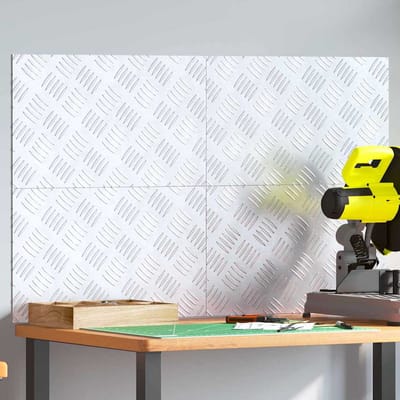 vidaXL - Trapmatten - 4 - st - 50 - x - 30 - cm - Zilver - Aluminium - Rechthoekig