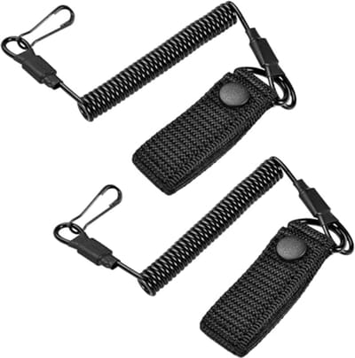 Tactisch Paracord Koord met Karabijnhaak - Uittrekbaar en Verstelbaar - Ideaal voor Sleutels, Vissen en Kamperen - 2 Stuks