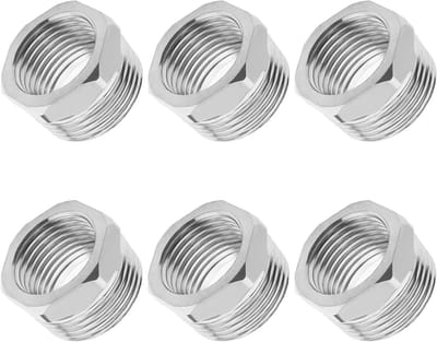 Set van 6 stuks 3/4 naar 1/2 reducer verbinding voor tuinslang, snelkoppeling voor luchtcompressor, roestvrij staal voor gasfornuizen en campingtoepassingen