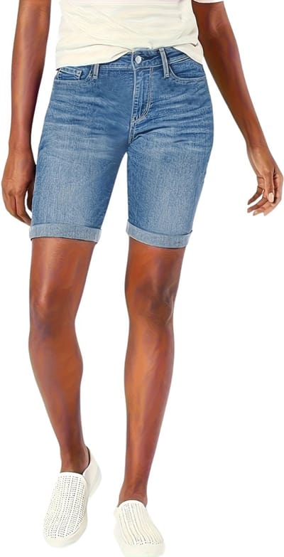 Livano Korte Broek Dames - Spijkerbroek - met Zakken - Volwassenen - Jongens - Shorts - Blauw - Maat XS