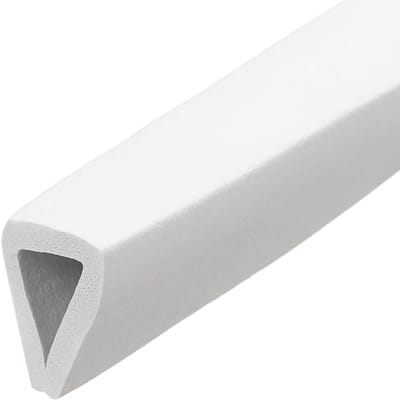 Rubberen randafwerking, 8 mm x 6,6 ft lengte EPDM U-kanaalrandbeschermer U-vormige pakking voor 9-11 mm spiegelglasbeschermer, wit (13 x 15 mm)